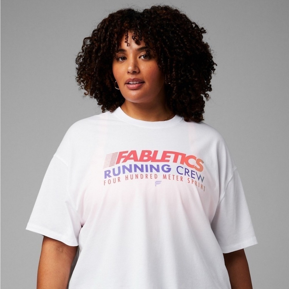 100% Cotton Boxy Tee - Classic White/Graphic